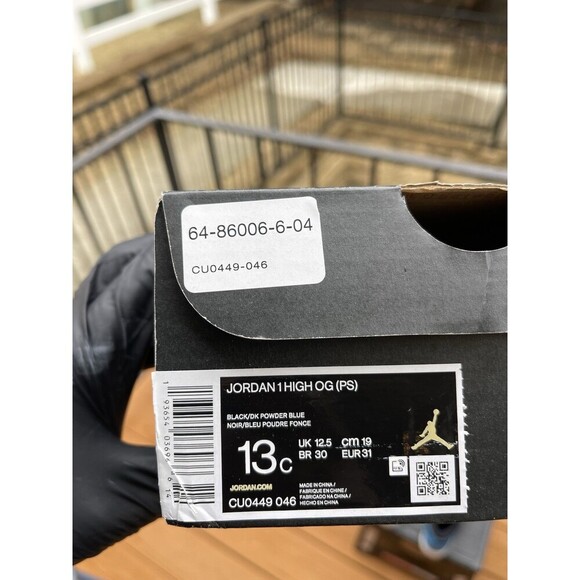 Nike Air Jordan 1 Retro High OG (PS) ‘NC to Chi’ Size 13C CU0449-046 Red/ Blue - Picture 16 of 16